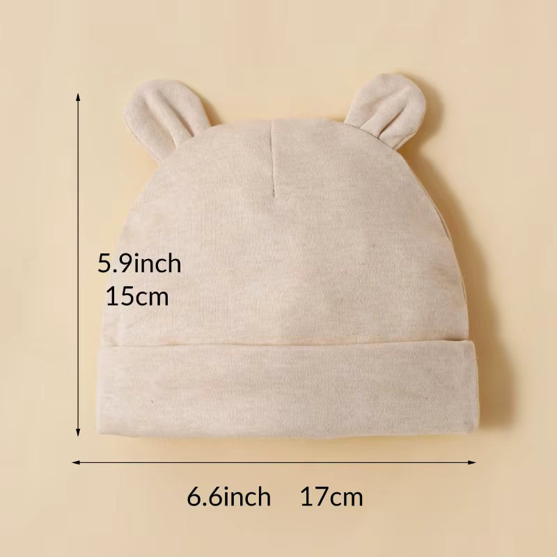 bonnet bébé abricot avec les dimensions