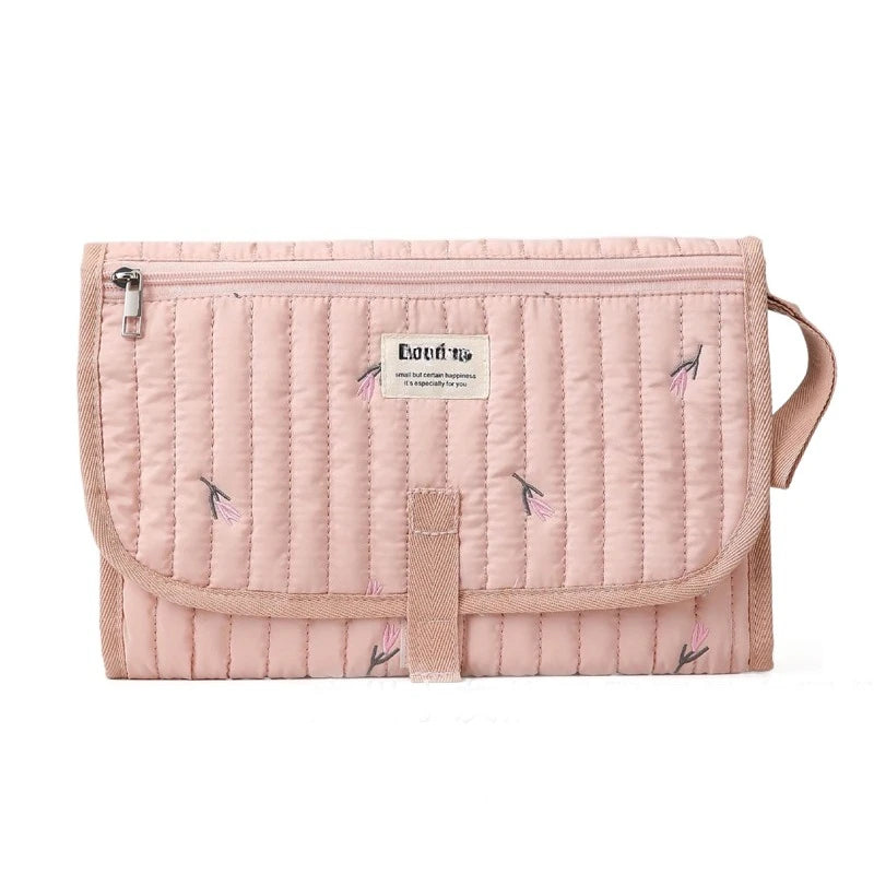 Tapis à langer de voyage  rose