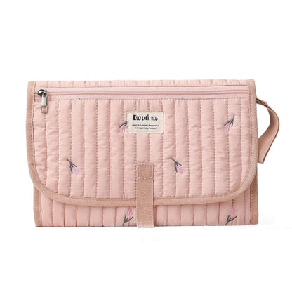 Tapis à langer de voyage  rose