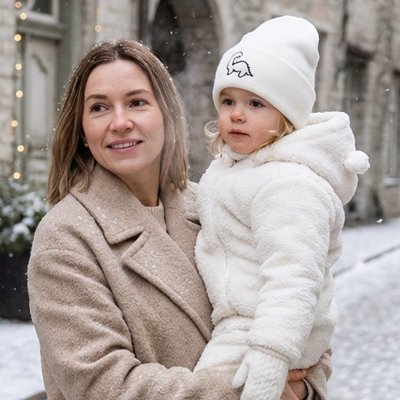 Bonnet bébé garçon maman et son bébé bien protègés