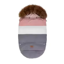 chanceliere pour poussette rose,blanc et gris