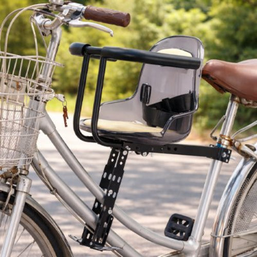 Porte bebe velo  gris noir bien fixé 