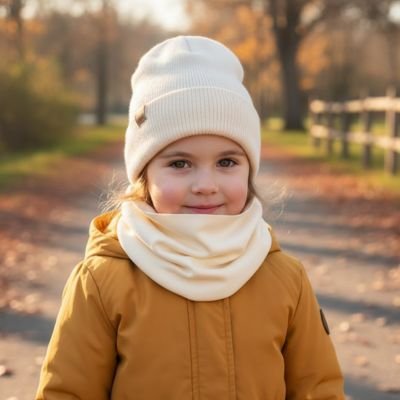 Tour de cou enfant  blanc l'enfant qui est dans la rue
